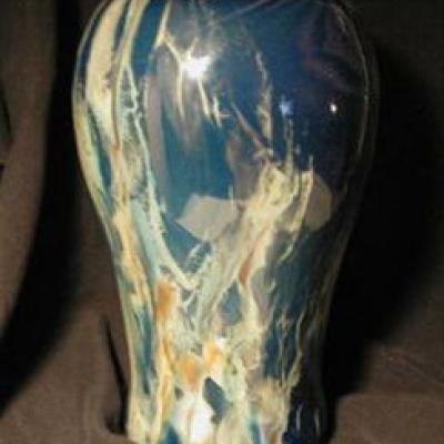 Midian Blue Amphoria Vase W